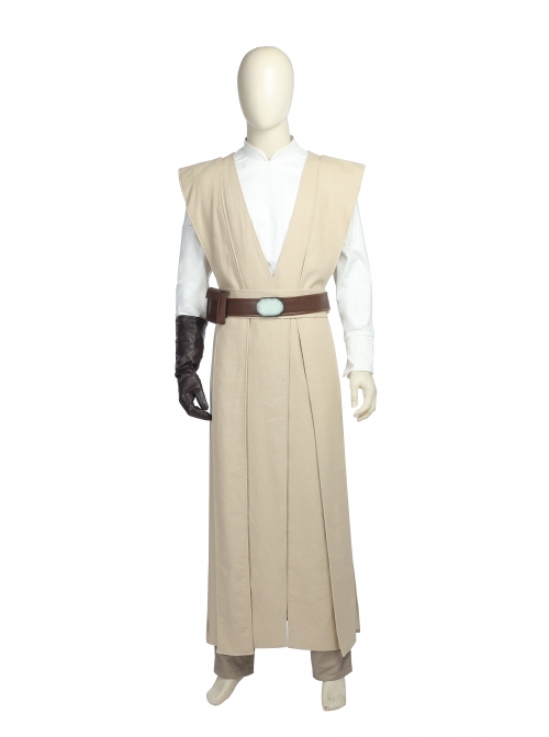 Star Wars The Last Jedi Luke Skywalker Halloween Cosplay Costume Khaki Cloak Full Set