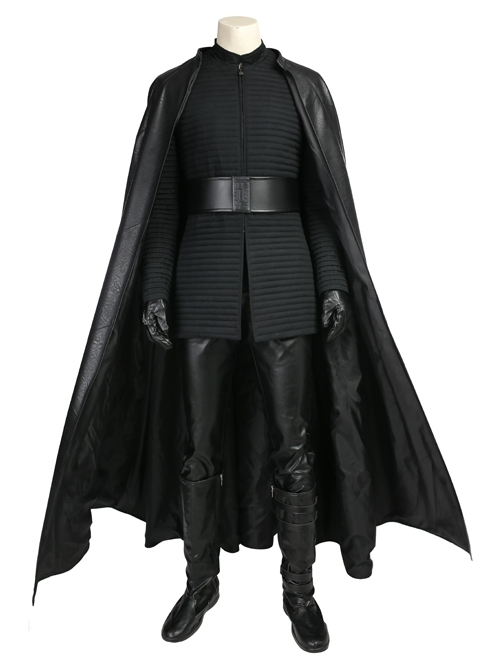 Star Wars The Last Jedi Kylo Ren Halloween Cosplay Costume Black Cloak Full Set