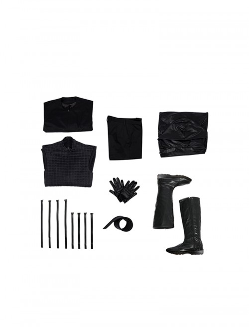 Star Wars The Last Jedi Kylo Ren Halloween Cosplay Costume Black Cloak Full Set