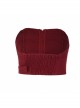 Chest Square Metal Strap Separation Belt Hollow Red Punk Tube Corset