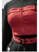Chest Square Metal Strap Separation Belt Hollow Red Punk Tube Corset