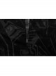 Black Small High Collar Circuit Board Pattern Printed Tight Punk T-Shirt