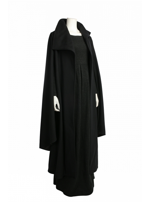 Star Wars The Last Jedi Leia Organa Solo Halloween Cosplay Costume Black Dress Full Set