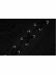 Off-Shoulder Red Cat Ear Decoration Chest Lace-Up Frill Hem Black Gothic Crop Blouse