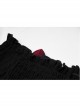 Off-Shoulder Red Cat Ear Decoration Chest Lace-Up Frill Hem Black Gothic Crop Blouse
