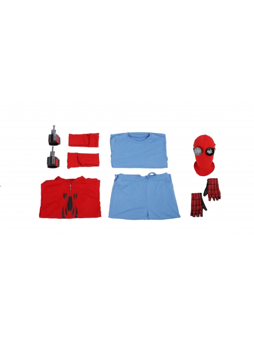 Spider-Man Homecoming Spider-Man Peter Parker Halloween Cosplay Costume Hoodie Full Set