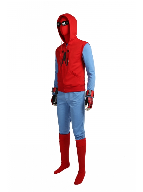 Spider-Man Homecoming Spider-Man Peter Parker Halloween Cosplay Costume Hoodie Full Set