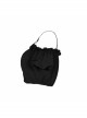 Off-Shoulder Chest Frill Short Bubble Sleeve Hasp Strap Black Crop Punk Top
