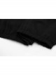Off-Shoulder Chest Frill Short Bubble Sleeve Hasp Strap Black Crop Punk Top