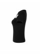 Chest Hollow-Out Chain Cat Embroidery Short Sleeve Black Punk T-Shirt