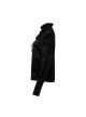High Collar Bow Lace-Up Frill Long Sleeve Mesh Black Gothic Velvet Blouse