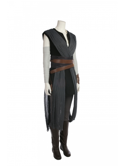 Star Wars The Last Jedi Rey Skywalker Halloween Cosplay Costume Black Vest Full Set