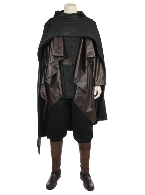 Star Wars The Last Jedi Luke Skywalker Halloween Cosplay Costume Black Cloak Full Set