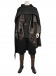 Star Wars The Last Jedi Luke Skywalker Halloween Cosplay Costume Black Cloak Full Set