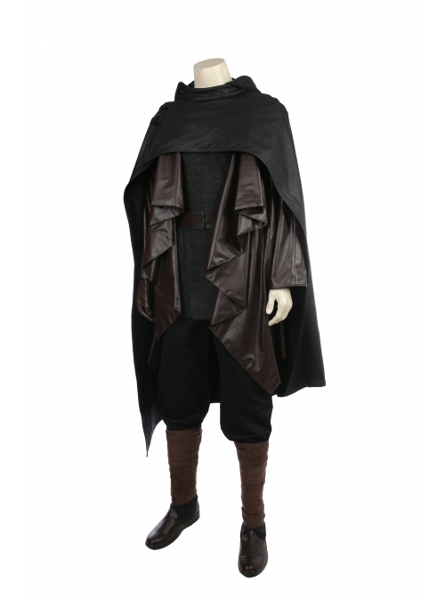 Star Wars The Last Jedi Luke Skywalker Halloween Cosplay Costume Black Cloak Full Set