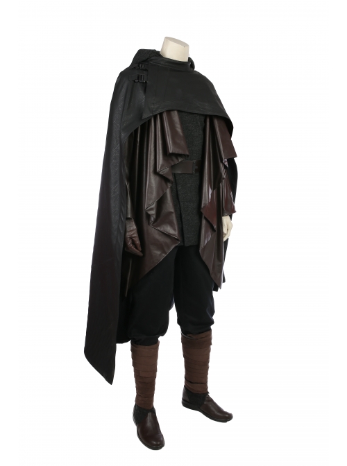 Star Wars The Last Jedi Luke Skywalker Halloween Cosplay Costume Black Cloak Full Set