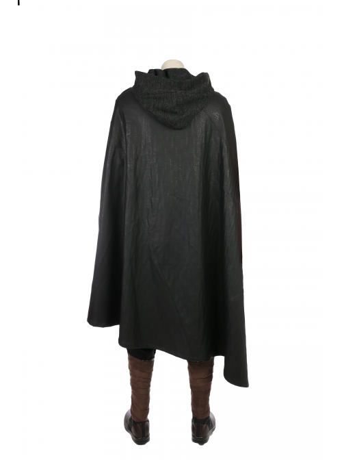 Star Wars The Last Jedi Luke Skywalker Halloween Cosplay Costume Black Cloak Full Set