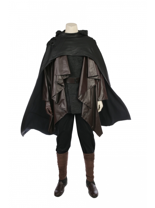 Star Wars The Last Jedi Luke Skywalker Halloween Cosplay Costume Black Cloak Full Set
