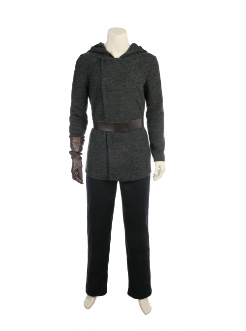 Star Wars The Last Jedi Luke Skywalker Halloween Cosplay Costume Black Cloak Full Set