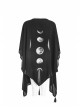 Black Mesh Back Lunar Eclipse Printing Tassel Pendant Hem Gothic Suntan-Proof Shawl