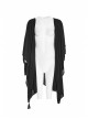 Black Mesh Back Lunar Eclipse Printing Tassel Pendant Hem Gothic Suntan-Proof Shawl