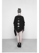 Black Mesh Back Lunar Eclipse Printing Tassel Pendant Hem Gothic Suntan-Proof Shawl