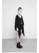 Black Mesh Back Lunar Eclipse Printing Tassel Pendant Hem Gothic Suntan-Proof Shawl