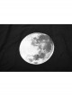 Black Mesh Back Lunar Eclipse Printing Tassel Pendant Hem Gothic Suntan-Proof Shawl