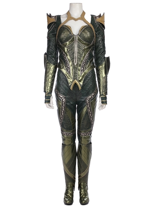 Justice League Aquaman Queen Mera Battle Suit Halloween Cosplay Costume Full Set