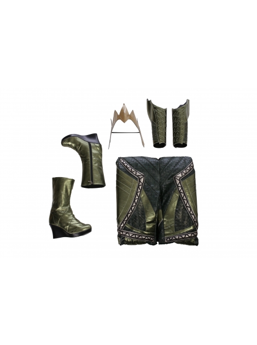 Justice League Aquaman Queen Mera Battle Suit Halloween Cosplay Costume Full Set