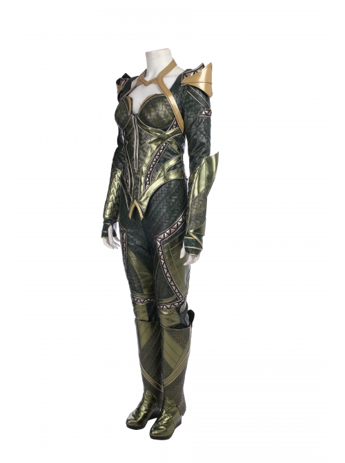 Justice League Aquaman Queen Mera Battle Suit Halloween Cosplay Costume Full Set