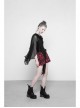 Black Chiffon Asymmetrical Hem Long Sleeve Gothic Suntan-Proof Shawl