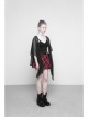 Black Chiffon Asymmetrical Hem Long Sleeve Gothic Suntan-Proof Shawl