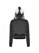 Skeleton Printing Oversized Wizard Hat Black Punk Short Profile Jacket