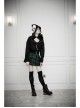 Skeleton Printing Oversized Wizard Hat Black Punk Short Profile Jacket