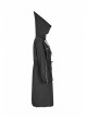 Sharp Angle Wizard Hat Personality Zipper Waist Drawstring Black Punk Long Windbreaker
