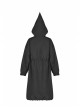 Sharp Angle Wizard Hat Personality Zipper Waist Drawstring Black Punk Long Windbreaker