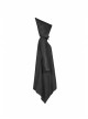 Sharp Angle Wizard Hat Moon-Shaped Zipper Asymmetrical Hem Black Punk Long Coat