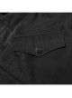 Sharp Angle Hat Waist Drawing Rope Hasp Cuff Splice Lattice Hem Black Punk Long Jacket