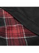 Sharp Angle Hat Waist Drawing Rope Hasp Cuff Splice Lattice Hem Black Punk Long Jacket