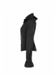 Wave Lotus Collar Skull Ghost Button Lantern Sleeves Frill Cuff Black Gothic Blouse