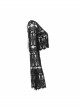 Pattern Lace Lace-Up Metal Pendant Long Horn Sleeve Black Gothic Short Cardigan