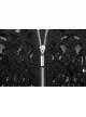 Pattern Lace Lace-Up Metal Pendant Long Horn Sleeve Black Gothic Short Cardigan