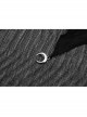 Large Hood Metal Moon Ornaments Big Lantern Sleeve Frill Hem Black Gothic Long Chiffon Coat