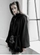 Clown Hat Rabbit Backpack Elastic Rope Black Punk Velvet Coat