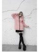 Rabbit Ear Hat Rabbit Pattern Printing Pendant Pink Punk Coat