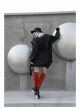 Sharp Wizard'S Hat National Embroidered Cross Belt Large Lantern Sleeve Black Gothic Chiffon Sunscreen Jacket