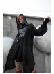 Sharp Wizard'S Hat National Embroidered Cross Belt Large Lantern Sleeve Black Gothic Chiffon Sunscreen Jacket