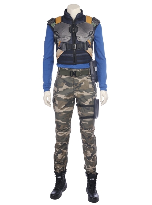 Black Panther Erik Killmonger Halloween Cosplay Costume Camouflage Clothing Full Set