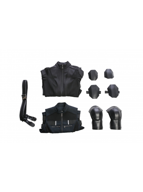 Avengers Infinity War Black Widow Same Black Bodysuit Halloween Cosplay Costume Full Set